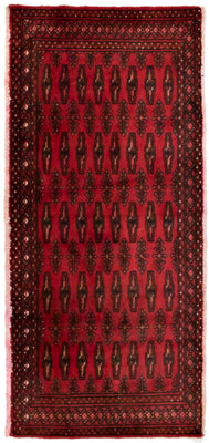 Turkaman tapijt - 130 x 60 cm - rood