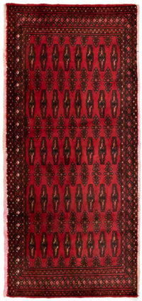 Turkaman tapijt - 130 x 60 cm - rood