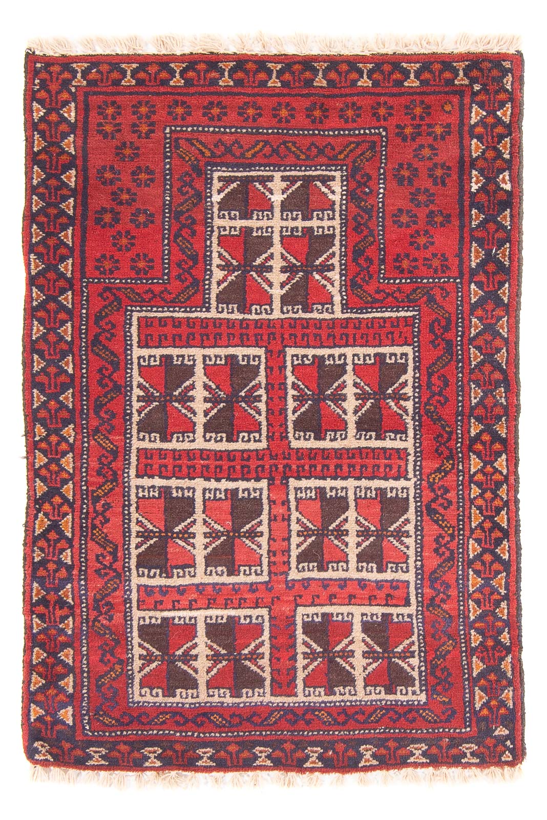 Baluch tapijt - Gebedskleed - 127 x 80 cm - rood