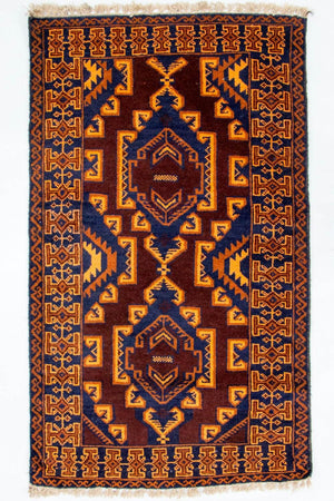 Baluch tapijt - 140 x 83 cm - veelkleurig