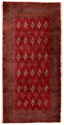 Turkaman tapijt - 130 x 60 cm - rood
