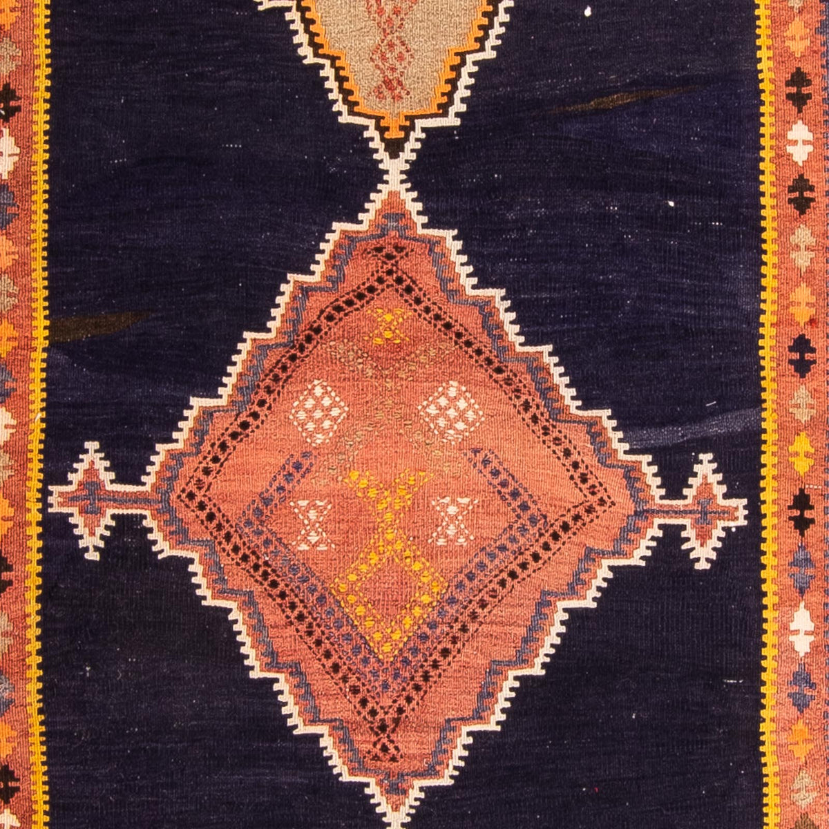 Loper Kelim tapijt - Oud - 330 x 120 cm - veelkleurig