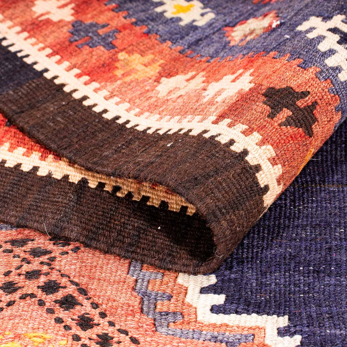 Loper Kelim tapijt - Oud - 330 x 120 cm - veelkleurig