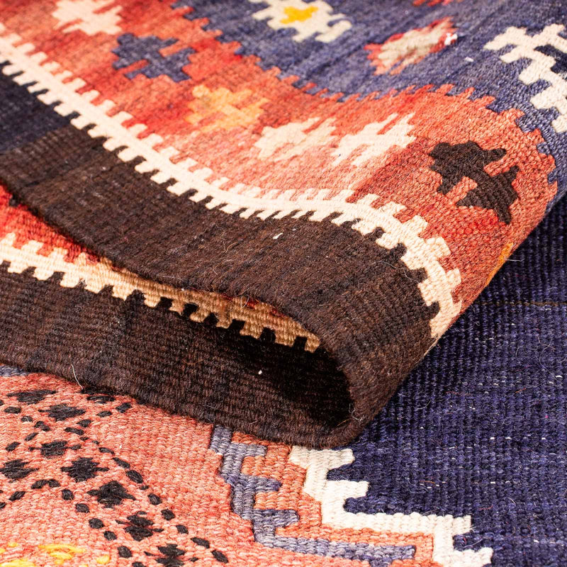 Loper Kelim tapijt - Oud - 330 x 120 cm - veelkleurig