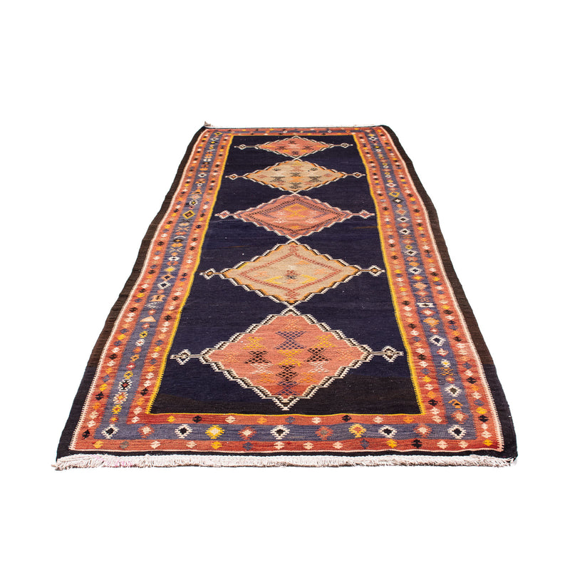 Loper Kelim tapijt - Oud - 330 x 120 cm - veelkleurig
