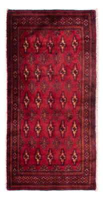 Turkaman tapijt - 130 x 60 cm - donkerrood