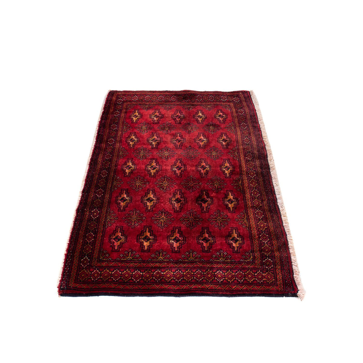 Turkaman tapijt - 130 x 60 cm - donkerrood