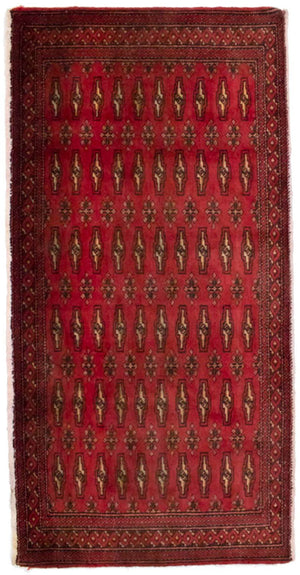 Turkaman tapijt - 130 x 60 cm - rood