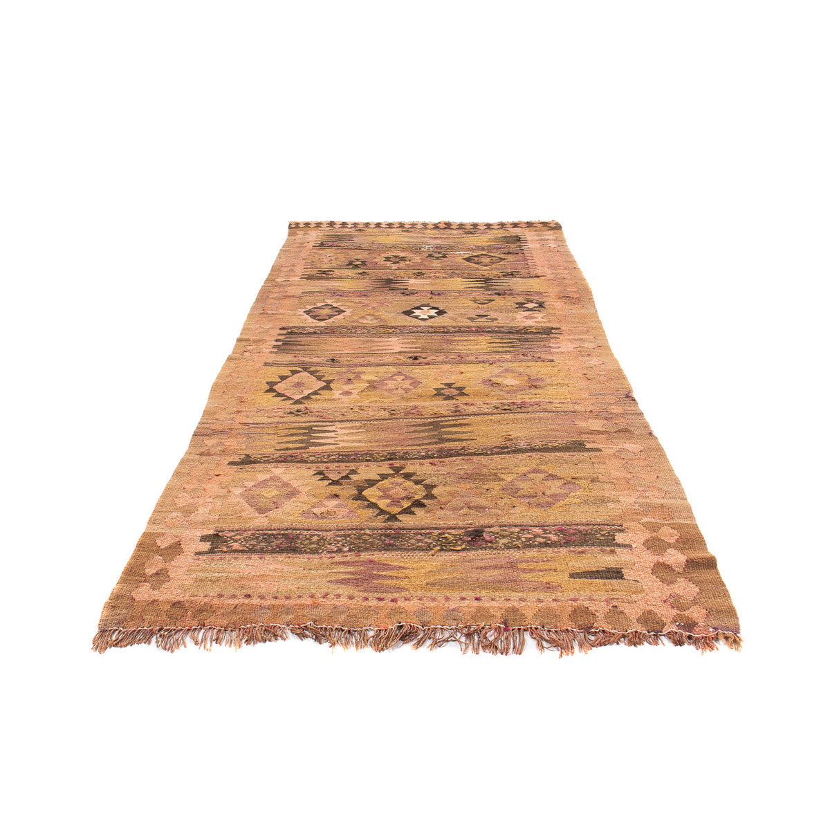 Loper Kelim tapijt - Oud - 260 x 110 cm - veelkleurig