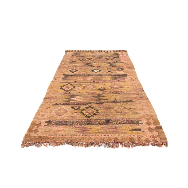 Loper Kelim tapijt - Oud - 260 x 110 cm - veelkleurig