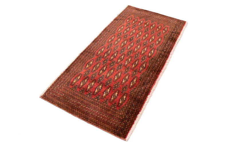 Turkaman tapijt - 130 x 60 cm - rood
