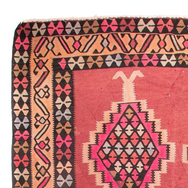 Loper Kelim tapijt - Oud - 380 x 185 cm - rood