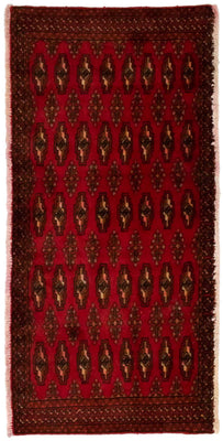 Turkaman tapijt - 130 x 60 cm - rood