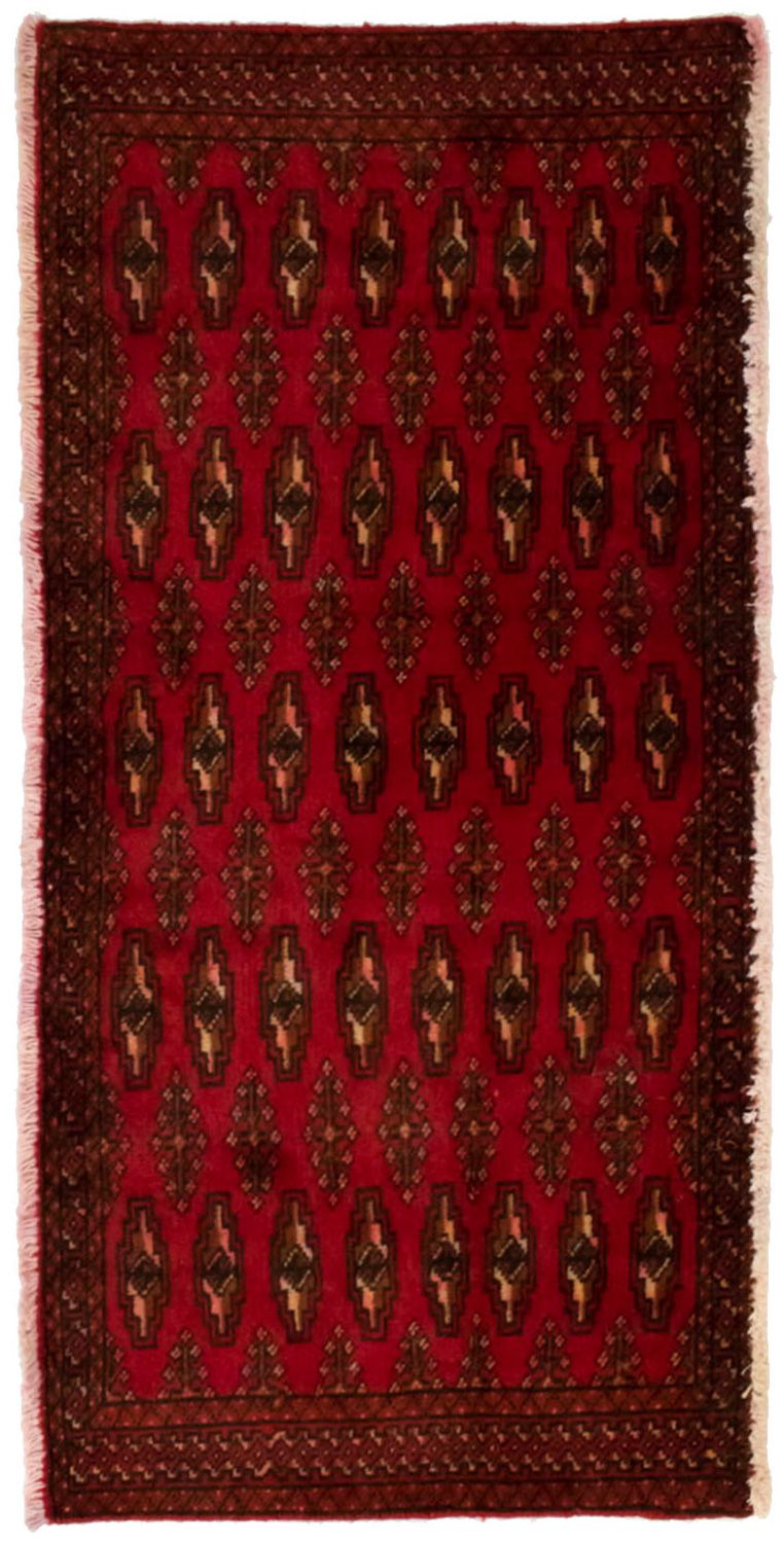 Turkaman tapijt - 130 x 60 cm - rood
