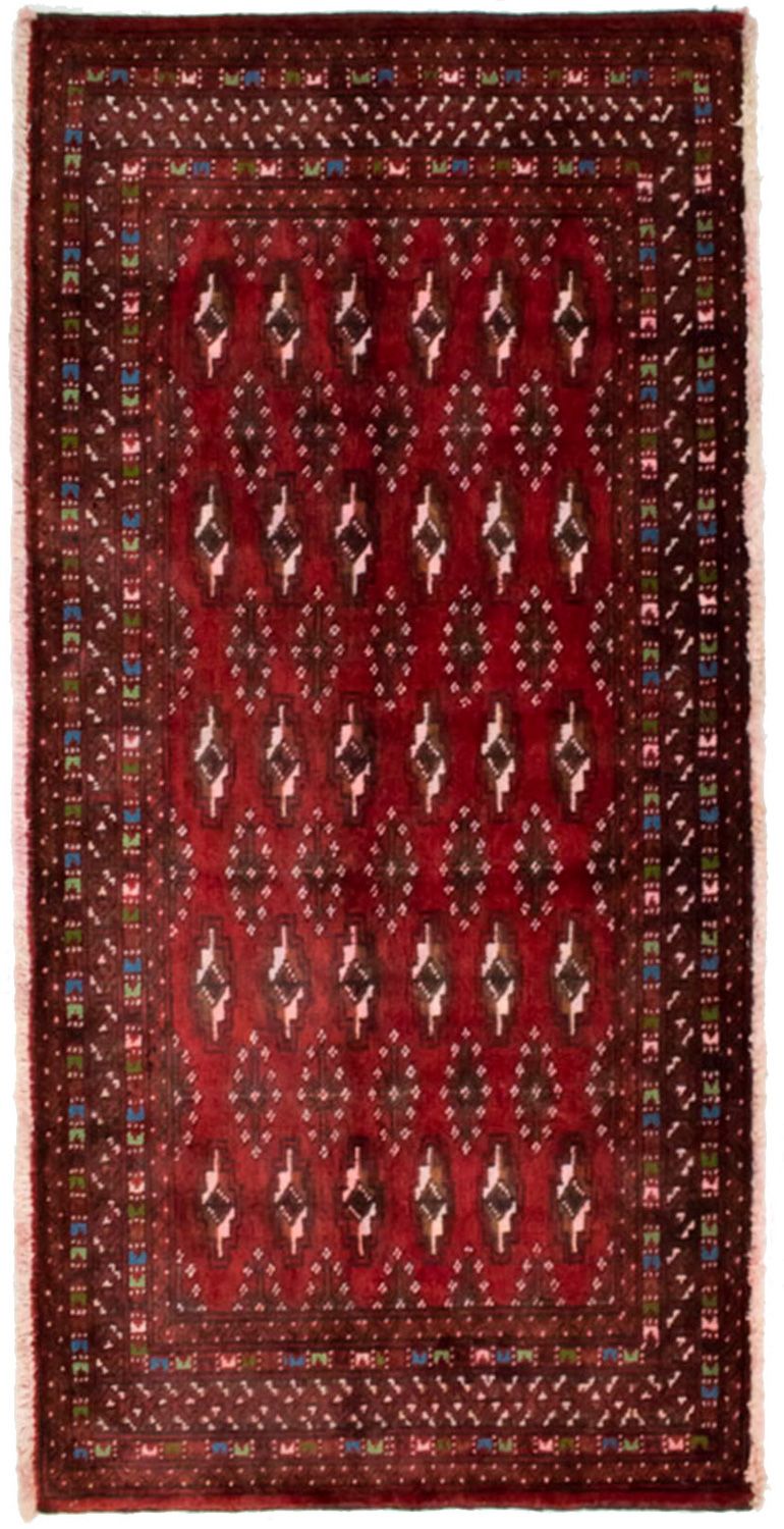 Turkaman tapijt - 130 x 60 cm - rood