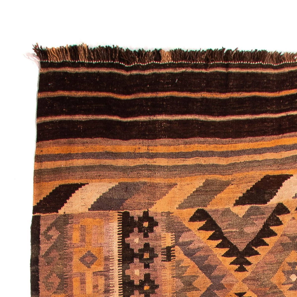 Loper Kelim tapijt - Oud - 330 x 190 cm - veelkleurig