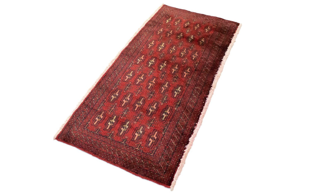 Turkaman tapijt - 130 x 60 cm - rood