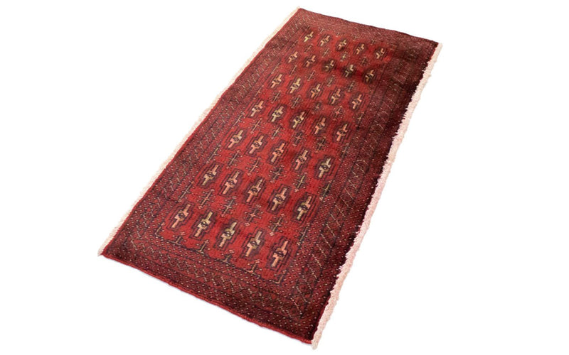 Turkaman tapijt - 130 x 60 cm - rood