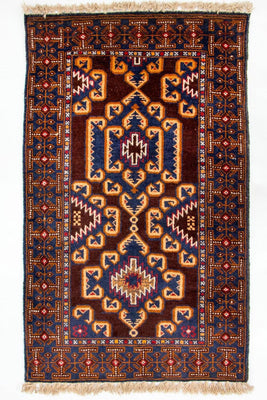 Baluch tapijt - 138 x 83 cm - bruin