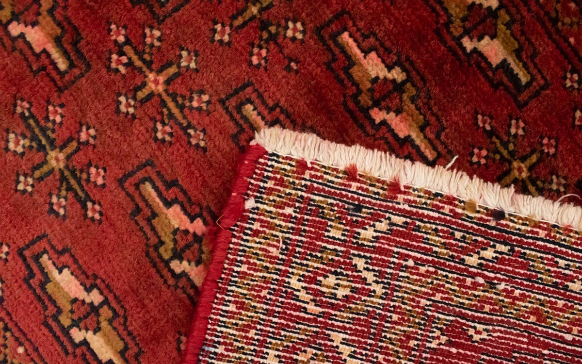 Turkaman tapijt - 130 x 60 cm - rood