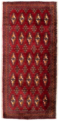 Turkaman tapijt - 130 x 60 cm - rood