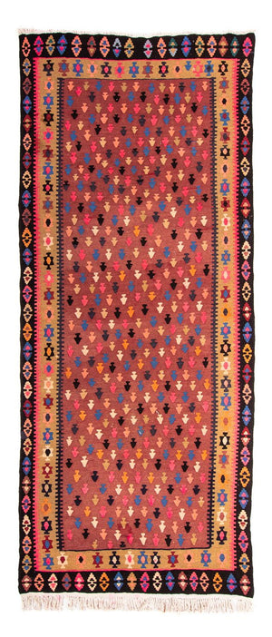Loper Kelim tapijt - Oud - 330 x 145 cm - veelkleurig