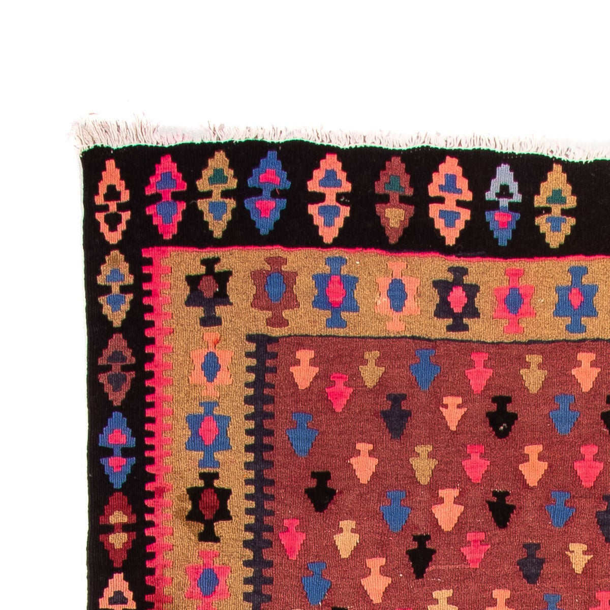 Loper Kelim tapijt - Oud - 330 x 145 cm - veelkleurig