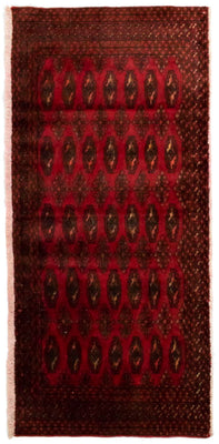 Turkaman tapijt - 130 x 60 cm - rood