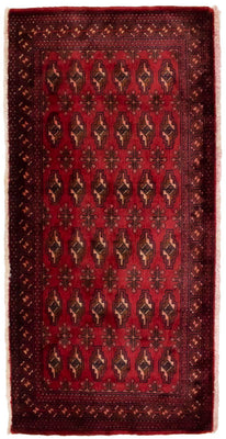 Turkaman tapijt - 130 x 60 cm - rood