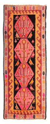 Loper Kelim tapijt - Oud - 265 x 110 cm - veelkleurig