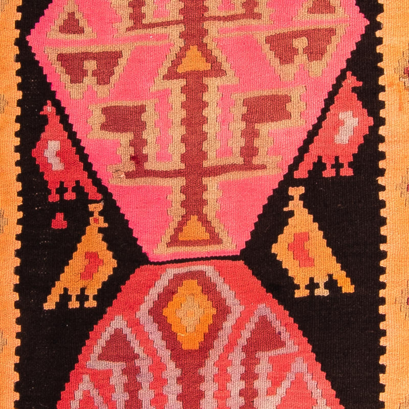 Loper Kelim tapijt - Oud - 265 x 110 cm - veelkleurig