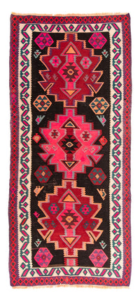 Loper Kelim tapijt - Oud - 320 x 145 cm - veelkleurig