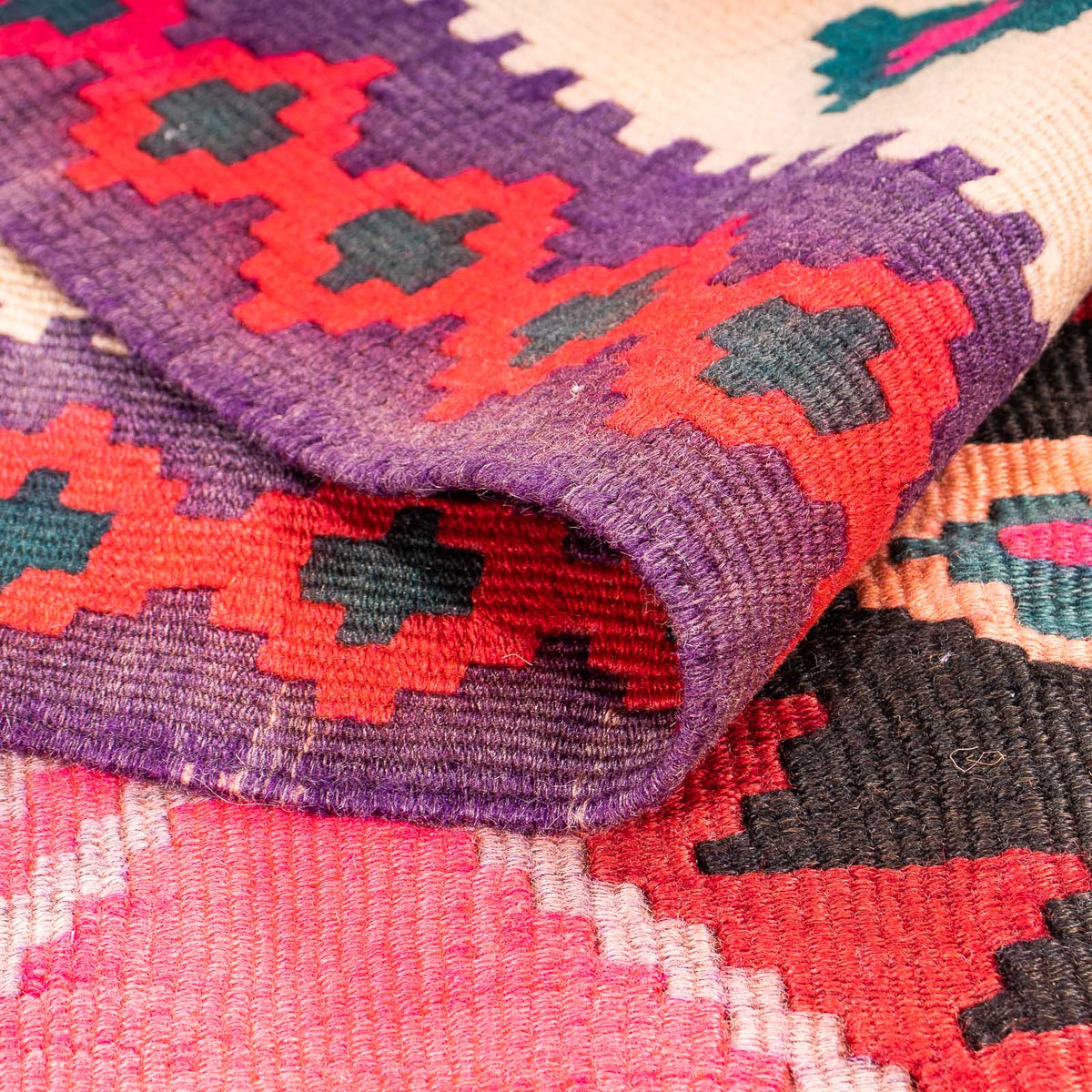 Loper Kelim tapijt - Oud - 320 x 145 cm - veelkleurig