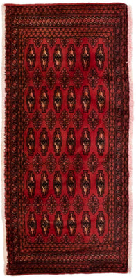Turkaman tapijt - 130 x 60 cm - rood