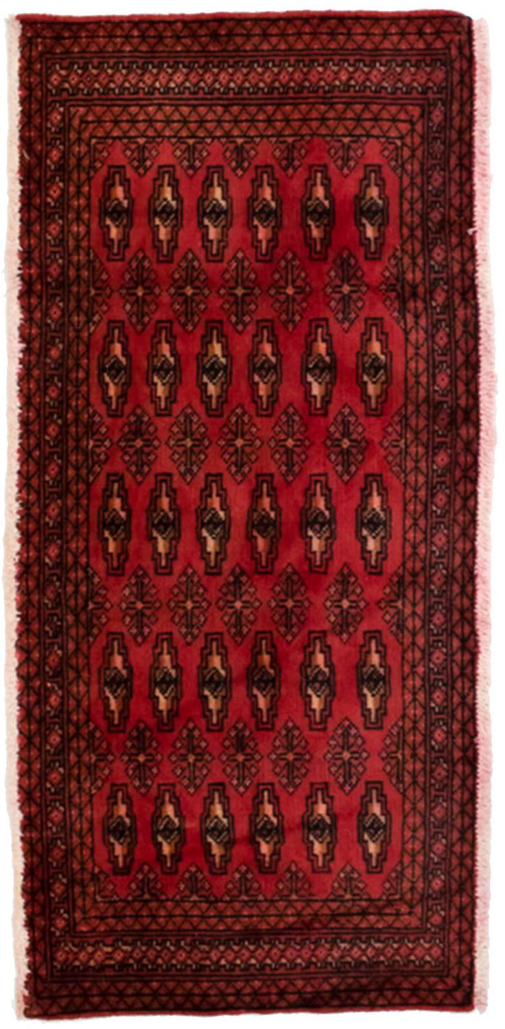 Turkaman tapijt - 130 x 60 cm - rood