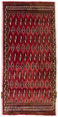 Turkaman tapijt - 130 x 60 cm - rood