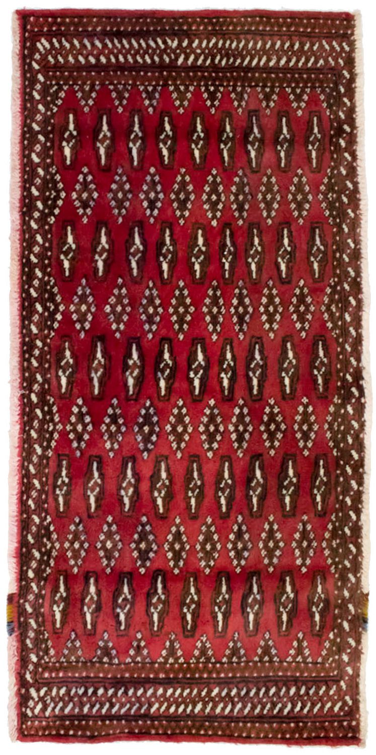 Turkaman tapijt - 130 x 60 cm - rood