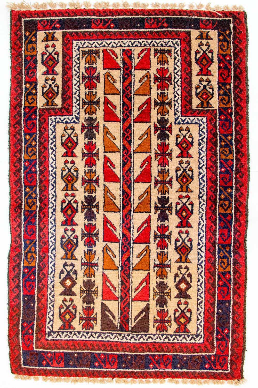 Baluch tapijt - 126 x 79 cm - rood