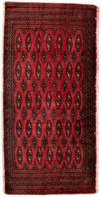Turkaman tapijt - 130 x 60 cm - rood