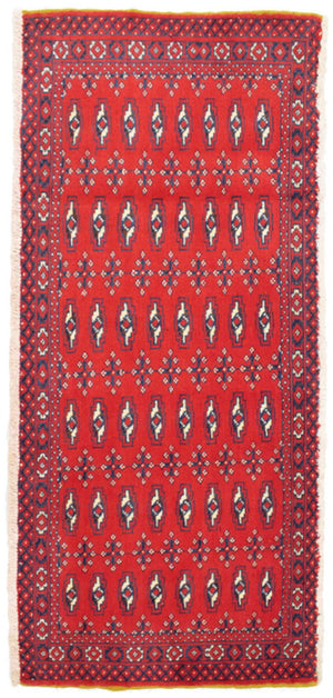 Turkaman tapijt - 130 x 60 cm - rood