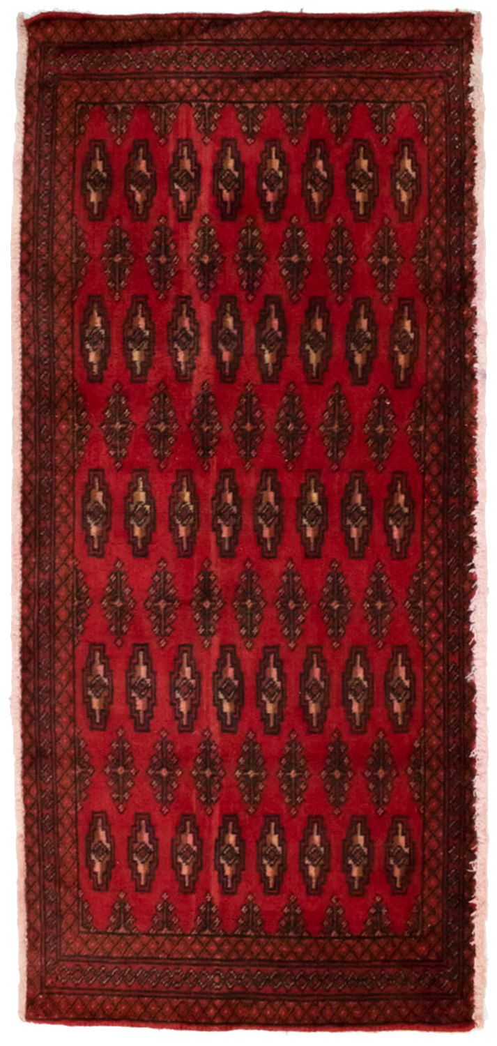 Turkaman tapijt - 130 x 60 cm - rood