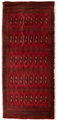 Turkaman tapijt - 130 x 60 cm - rood