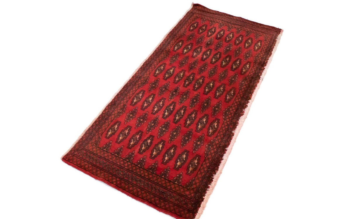 Turkaman tapijt - 130 x 60 cm - rood
