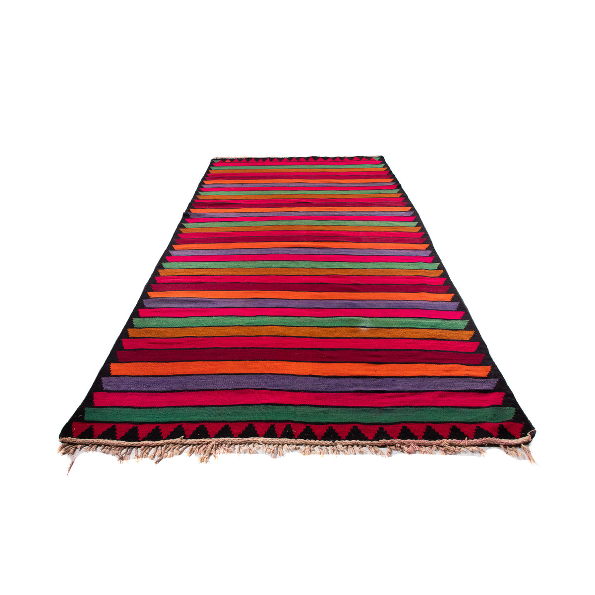 Loper Kelim tapijt - Oud - 350 x 185 cm - veelkleurig