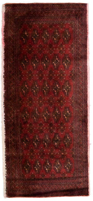 Turkaman tapijt - 130 x 60 cm - rood