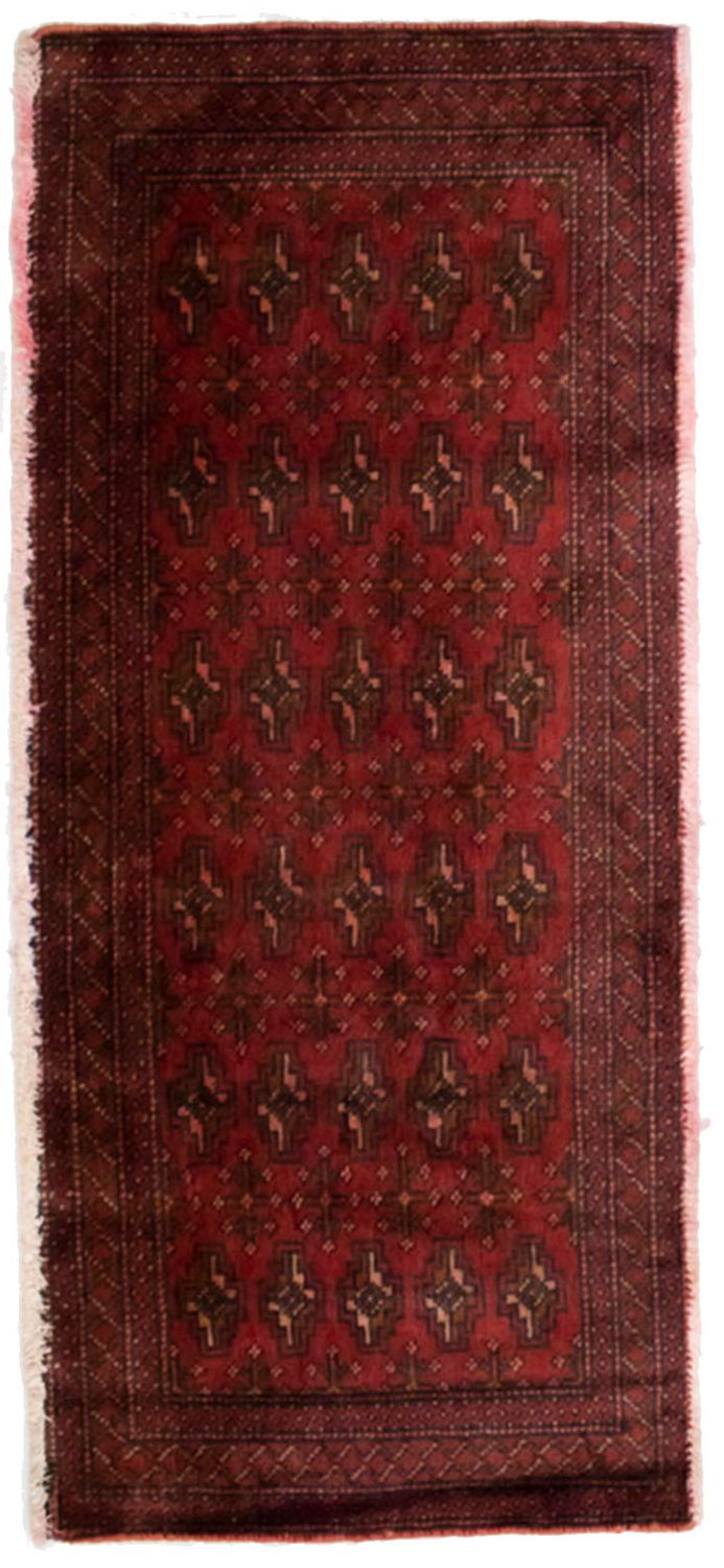Turkaman tapijt - 130 x 60 cm - rood