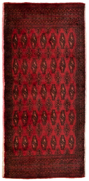 Turkaman tapijt - 130 x 60 cm - rood