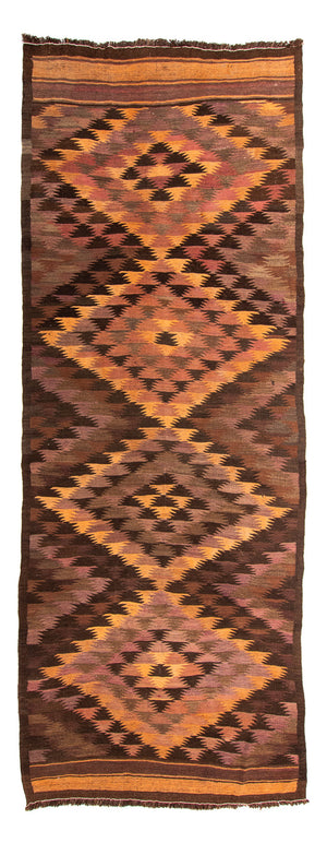 Loper Kelim tapijt - Oud - 380 x 145 cm - veelkleurig