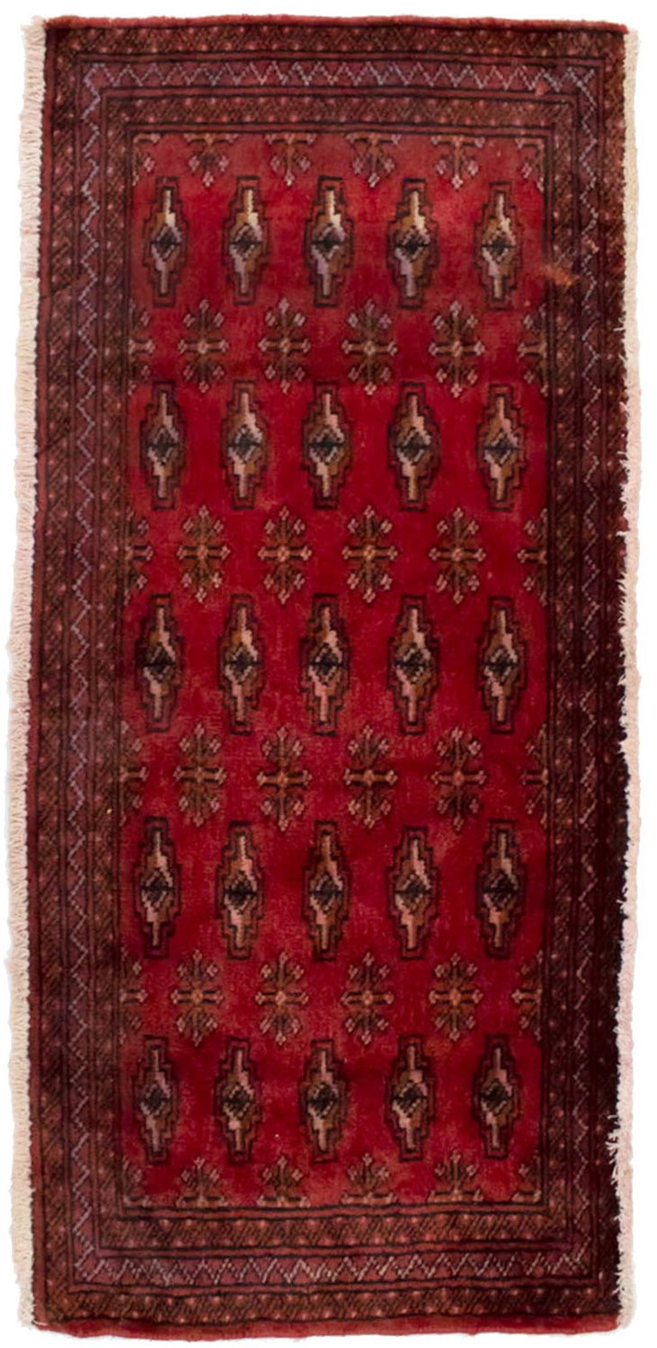 Turkaman tapijt - 130 x 60 cm - rood