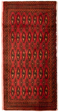 Turkaman tapijt - 130 x 60 cm - rood